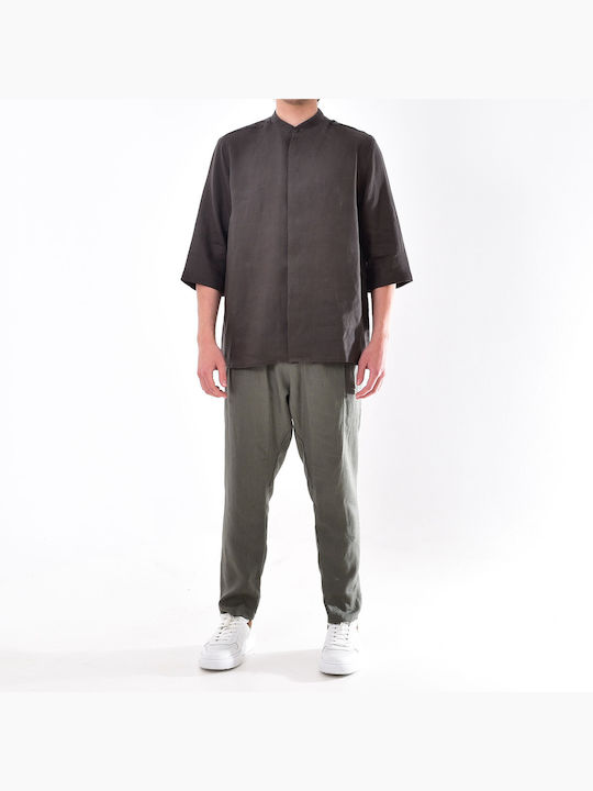 AMANS KHAKI LINEN PANTS - TONY'S PANTS KHAKI