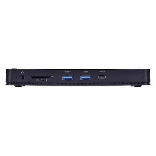 Unitek USB-C Docking Station with HDMI/DisplayPort 4K PD Ethernet and Support for 2 Monitors Black (D1079A)