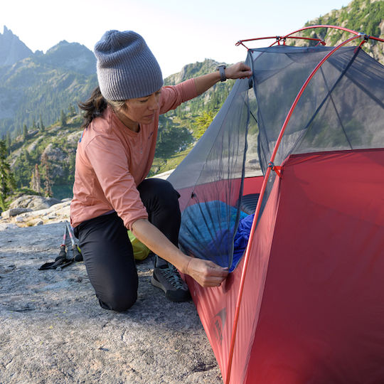 MSR FreeLite Summer Camping Tent Igloo Mountaineering Khaki with Double Cloth for 3 People Waterproof 1200mm 300x213x109cm
