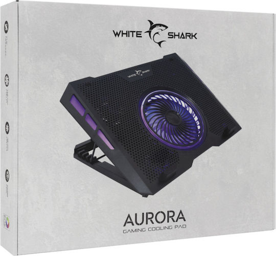 White Shark Aurora Kühlung Pad für Laptop bis zu 17.3" mit 5 Ventilatoren und Beleuchtung