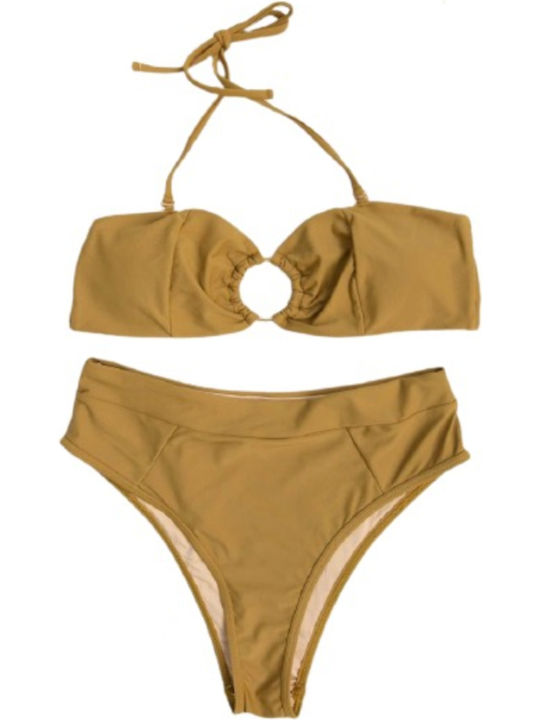 Nova Green Highwaisted Bikini Set Highwaisted Bikini Set in Olive green color