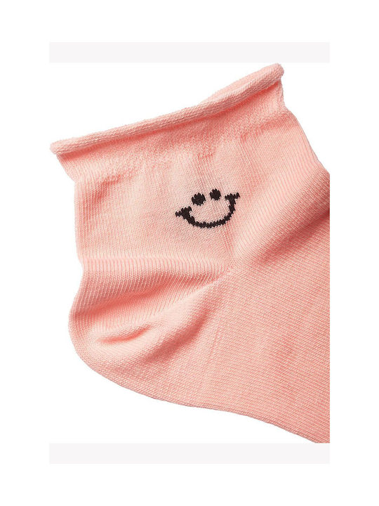 ME-WE Women's Solid Color Socks Pink 2Pack