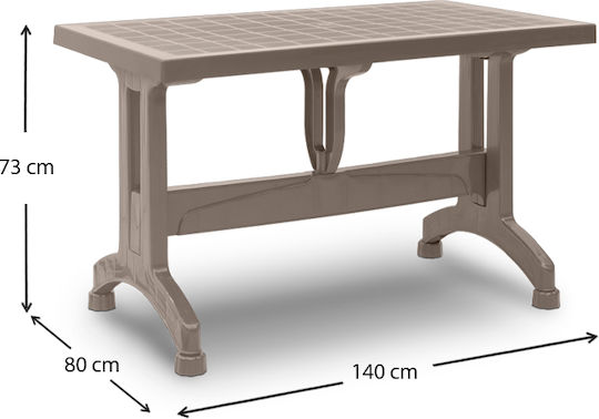 Garden & Outdoor Furniture Set Callan 5 Pieces Cappuccino