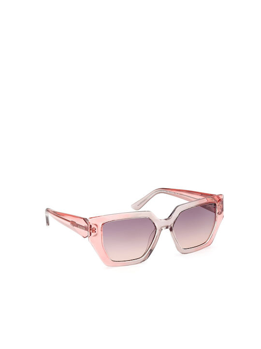 Guess Women's Sunglasses with Pink Plastic Frame and Pink Gradient Lens GU7896 74Z