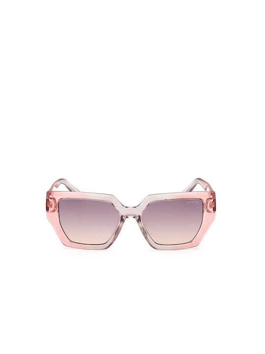 Guess Women's Sunglasses with Pink Plastic Frame and Pink Gradient Lens GU7896 74Z