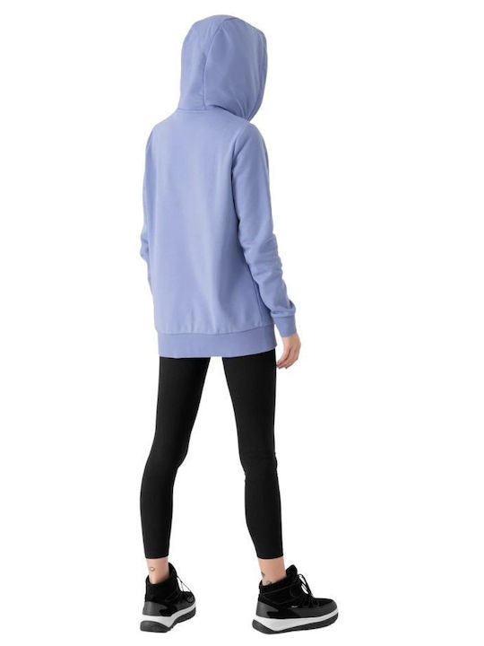 4F Women's Hooded Sweatshirt Light Blue