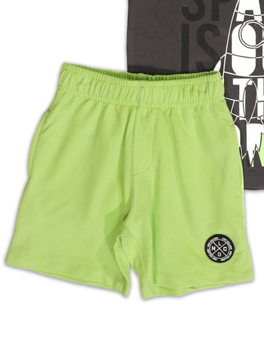 New College Kids Set with Shorts Summer 2pcs Green