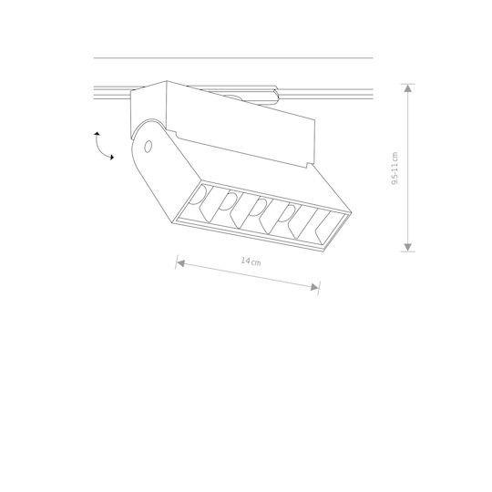 Nowodvorski Commercial Linear LED Ceiling Light 9W Natural White IP20 L14xD9cm
