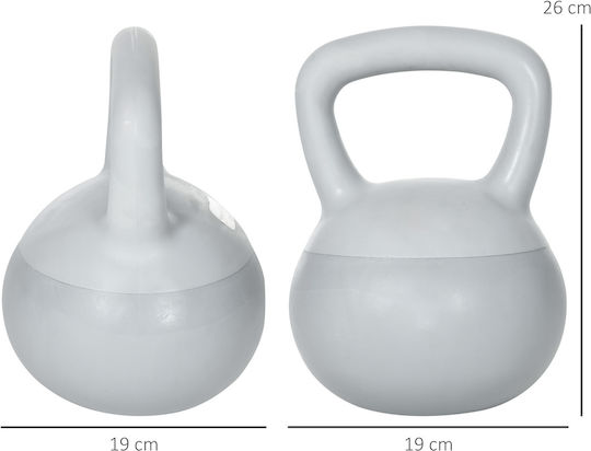 Kettlebell από PVC 4kg Γκρι