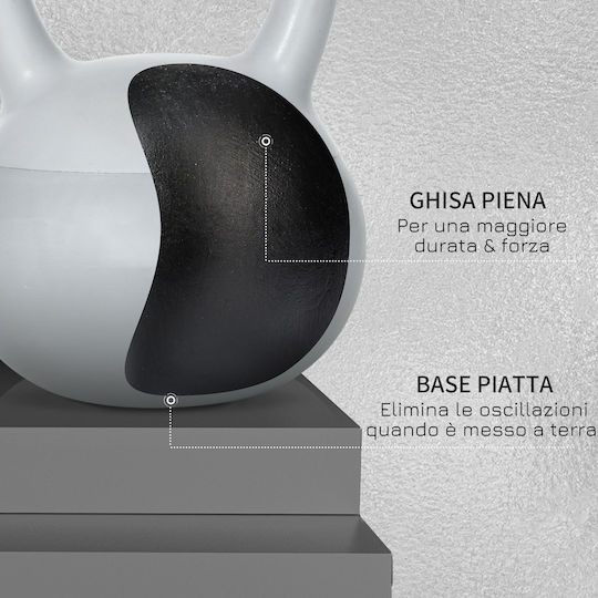 Kettlebell από PVC 4kg Γκρι