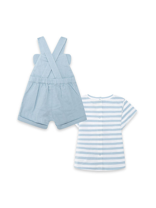 Tuc Tuc Baby Bodysuit Set Short-Sleeved with Shorts Light Blue