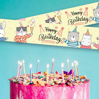 Banner Happy Birthday 10x70 cm 02 3 pcs.