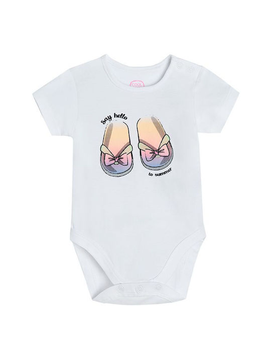 Cool Club Baby Bodysuit Set Short-Sleeved with Shorts White