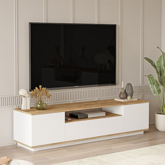 Pakketo TV-Ständer Soren Weiß M180xP44xH46cm