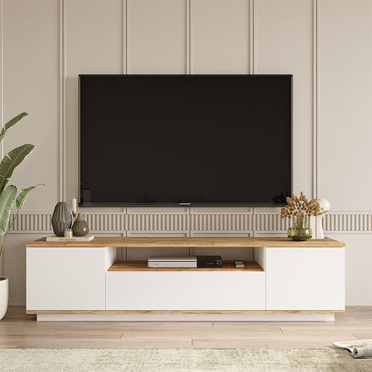 Pakketo TV-Ständer Soren Weiß M180xP44xH46cm