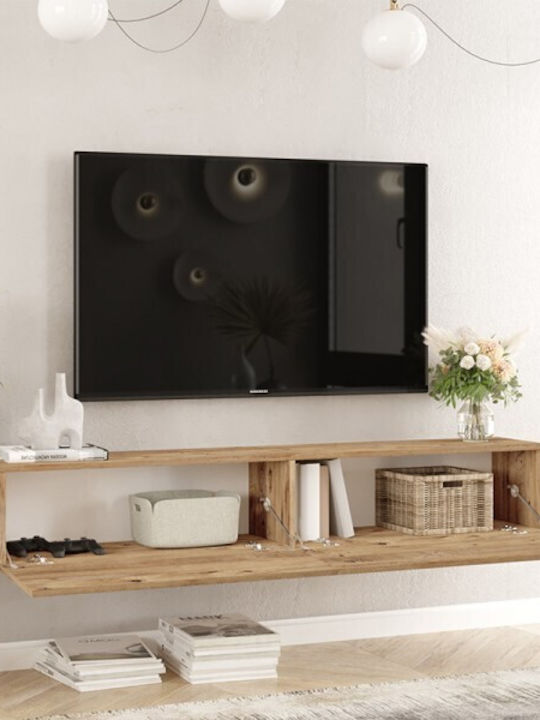 Mobilier TV din lemn Dello Bej Μ180xΠ31.6xΥ29.6cm