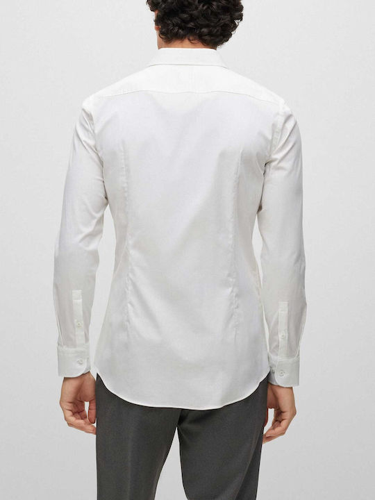 Hugo Boss Men's Shirt Long Sleeve Cotton White