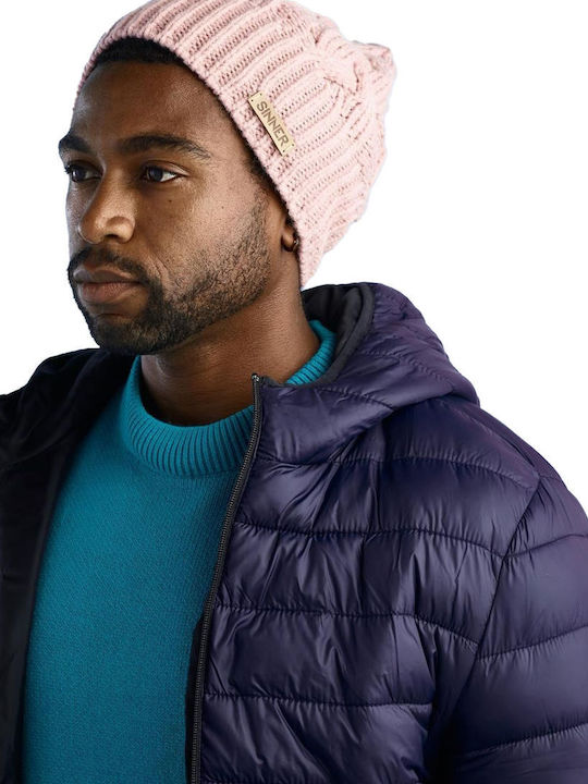 Beanie Unisex Σκούφος Πλεκτός σε Ροζ χρώμα