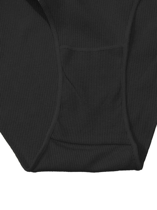 Baumwolle Damen Slip 3Pack Schwarz