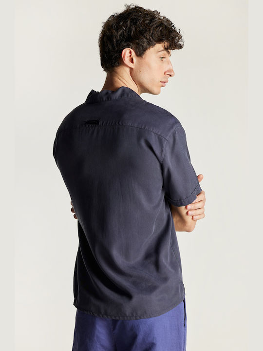 Dirty Laundry Men's Shirt Short Sleeve Navy Blue