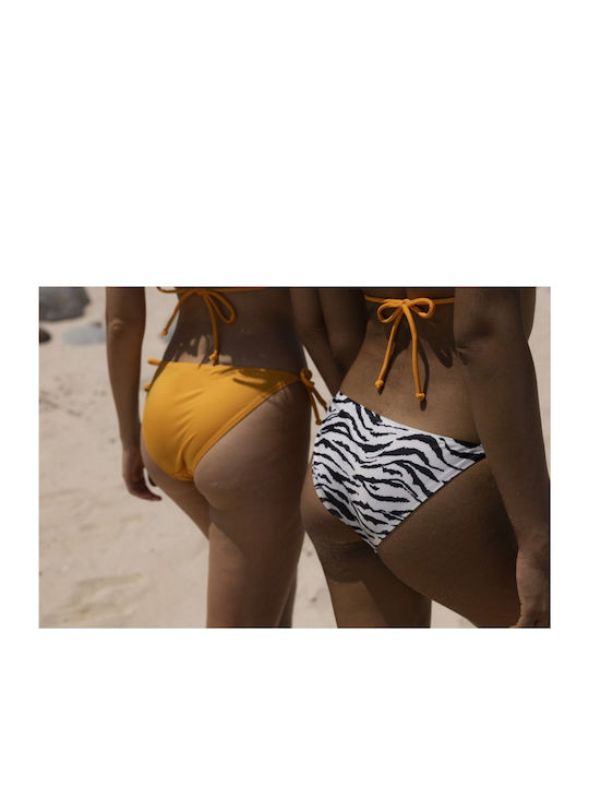 Bikini Slip mit Schnürchen Tierdruck