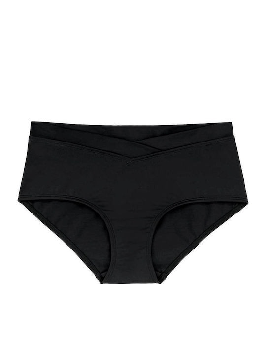 Opio Bikini Slip Ψηλόμεσο Μαύρο