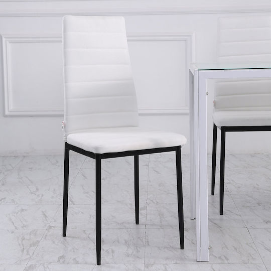 Stühle Speisesaal Weiß 4Stück 50x41x110cm