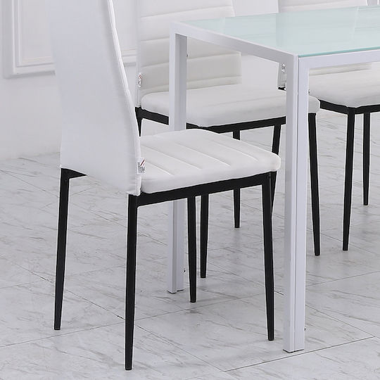 Stühle Speisesaal Weiß 4Stück 50x41x110cm