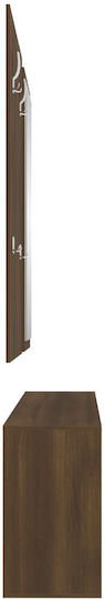 Entry Furniture with Mirror / Hanger & Shoe Rack 80x27x46.5cm