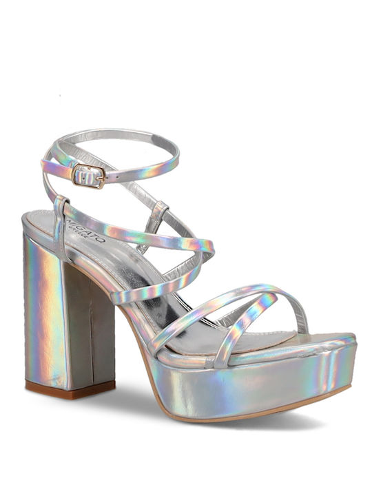 Migato Platform Women's Sandals Silver