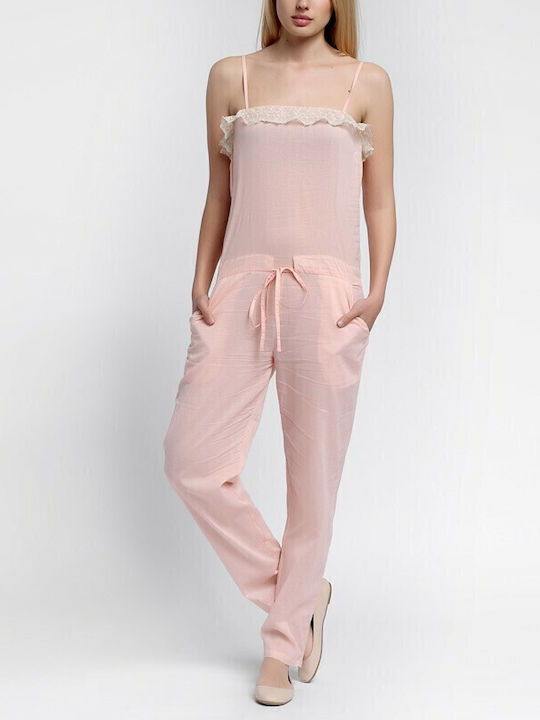 Damen Einteiler Anzug Rosa