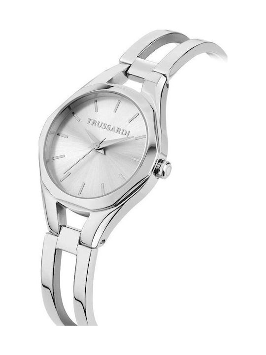 Trussardi Metropolitan Дамски Часовник 30мм Кварцов със Сребриста Метална Верижка