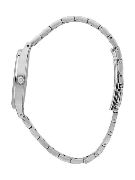 Trussardi T-star Γυναικείο Ρολόι 34mm Μπαταρίας με Ασημί Μεταλλικό Μπρασελέ