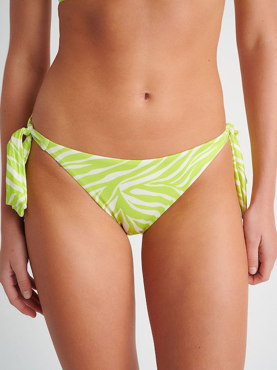 SugarFree Bikini Slip with Laces Green