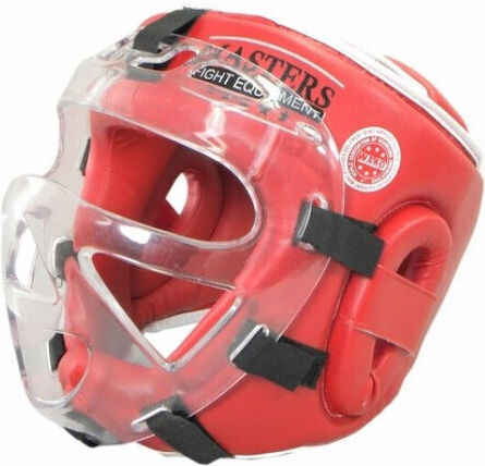 Sport Masters Adult Full Face Boxing Headgear Synthetic Leather Blue