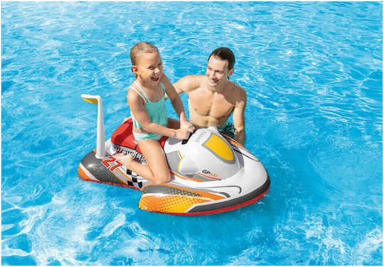 Intex Wave Rider Children's Inflatable Ride On for the Sea Jet Ski with Handles Red 117cm.