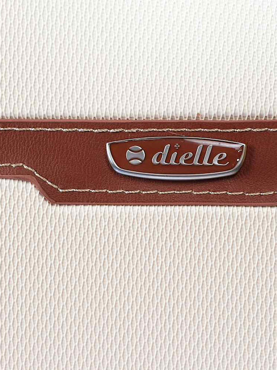 Dielle 160 Μεγάλη Βαλίτσα Ταξιδίου Σκληρή Μπεζ με 4 Ρόδες Ύψους 75εκ.