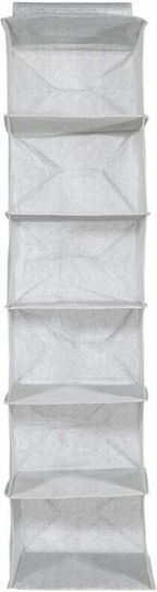 Navaris Fabric Hanging Storage Case For Clothes in Gray Color 30x30x126cm 1pcs
