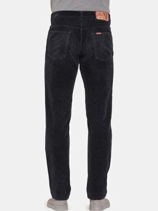 Trousers Elastic in Regular Fit Navy Blue