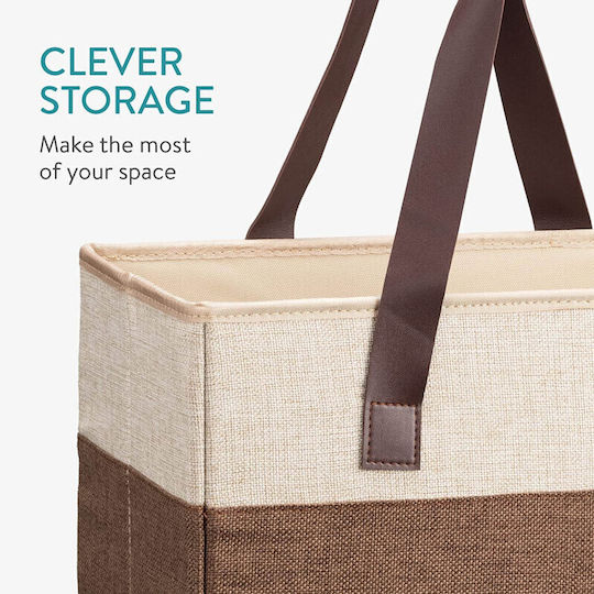 Navaris Fabric Storage Basket Brown 35x19x37cm