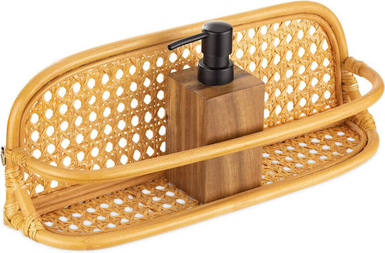 Navaris Wandmontiertes Badezimmerregal Bamboo 40x10x15cm Braune