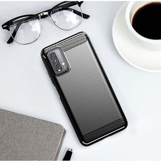 Techsuit Carbon Back Cover Σιλικόνης Μαύρο (Poco M3 / Redmi 9T)