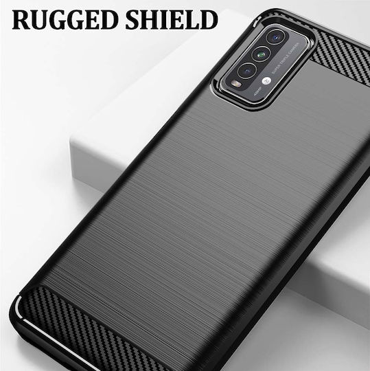 Techsuit Carbon Back Cover Σιλικόνης Μαύρο (Poco M3 / Redmi 9T)