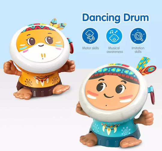 Hola Toys Musical Instrument Indian – Drum with Light and Sounds for 18++ Months