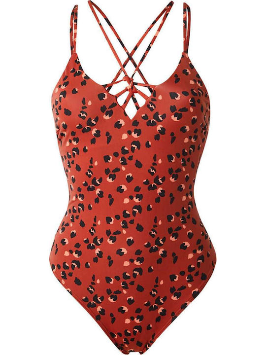 Ολόσωμο Μαγιό με Αφαιρούμενη Ενίσχυση Animal Print Ekai
