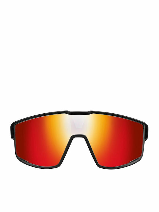 Julbo Fury Men's Sunglasses with Black Plastic Frame and Orange Mirror Lens J5311122