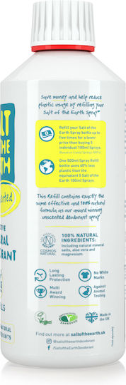 Salt of the Earth Unscented Natural Deodorant Refill Aluminium Free 500ml