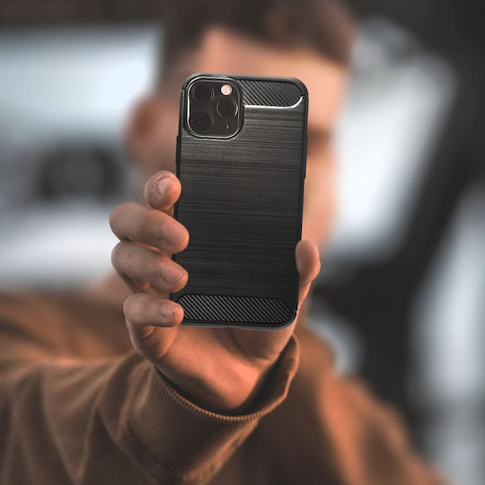 Sonique Carbon Brushed Back Cover Silicon / Plastic Negru (Galaxy M53 5G)