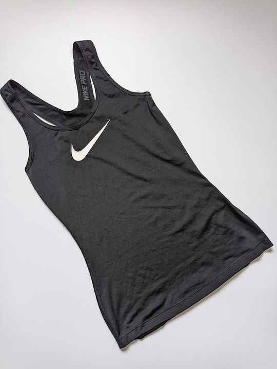 Nike Damen Sportliches Bluse Ärmellos Schwarz