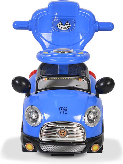 Moni Paradise Car Ride On With Parental Handle For 12+ Months With Sounds Blue